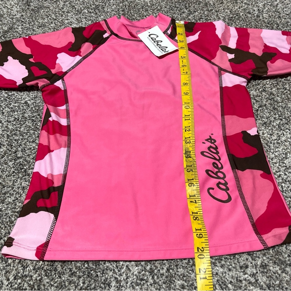 Girls Medium Cabela’s Swim Board Shorts And Rash guard Pink Camo - Picture 6 of 11